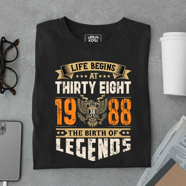 Life Begins at 38, 1988 The Birth of Legends Premium T-shirt
