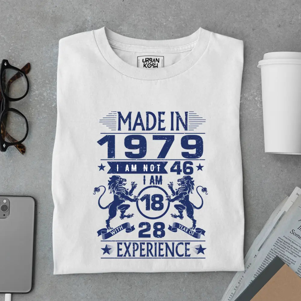 Made in 1979 – I’m 18 with 28 Years of Experience Premium Birthday T-Shirt