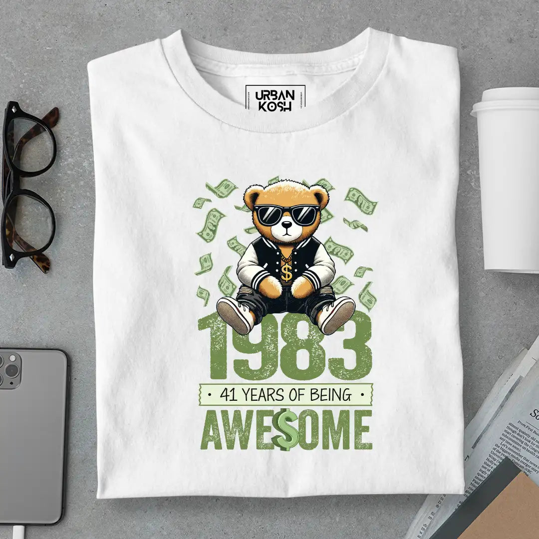 Teddy 1983, 41 Years of Being Awesome T-Shirt