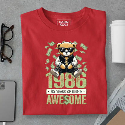 Teddy 1986, 38 Years of Being Awesome T-Shirt