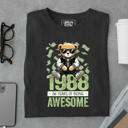 Teddy 1988, 36 Years of Being Awesome T-Shirt