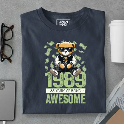 Teddy 1989, 35 Years of Being Awesome T-Shirt