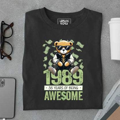 Teddy 1989, 35 Years of Being Awesome T-Shirt