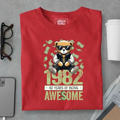 Teddy 1982, 42 Years of Being Awesome T-Shirt