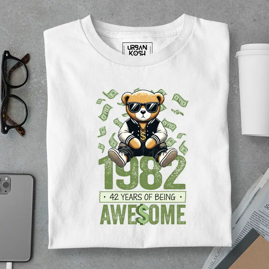 Teddy 1982, 42 Years of Being Awesome T-Shirt