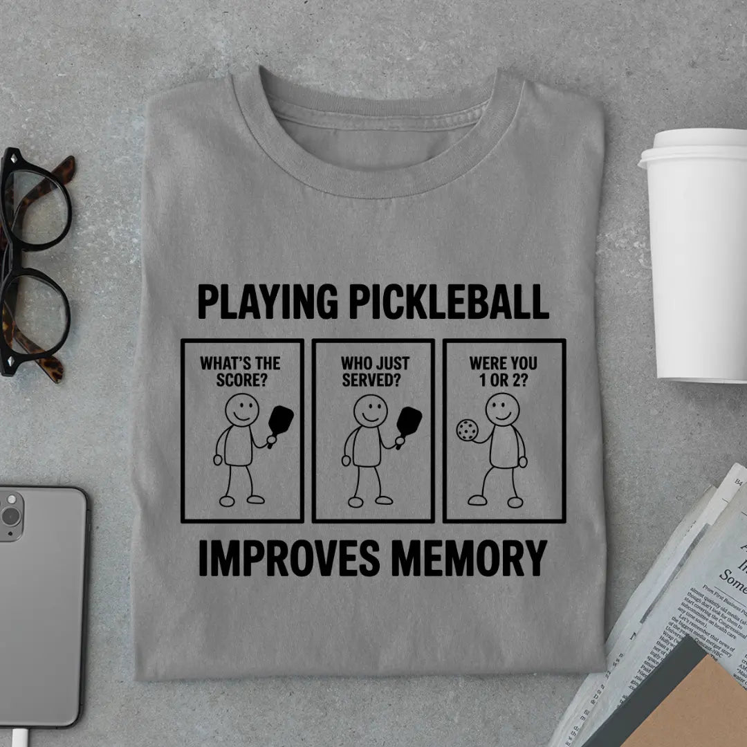Playing Pickleball Improves Memory - Pickleball Exclusive Premium T-shirt