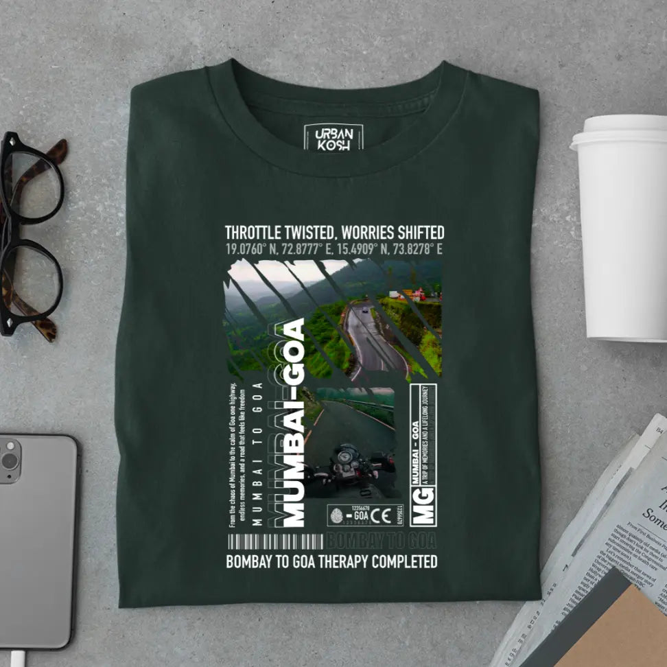 Mumbai to Goa Therapy Completed Premium Exclusive T-Shirt