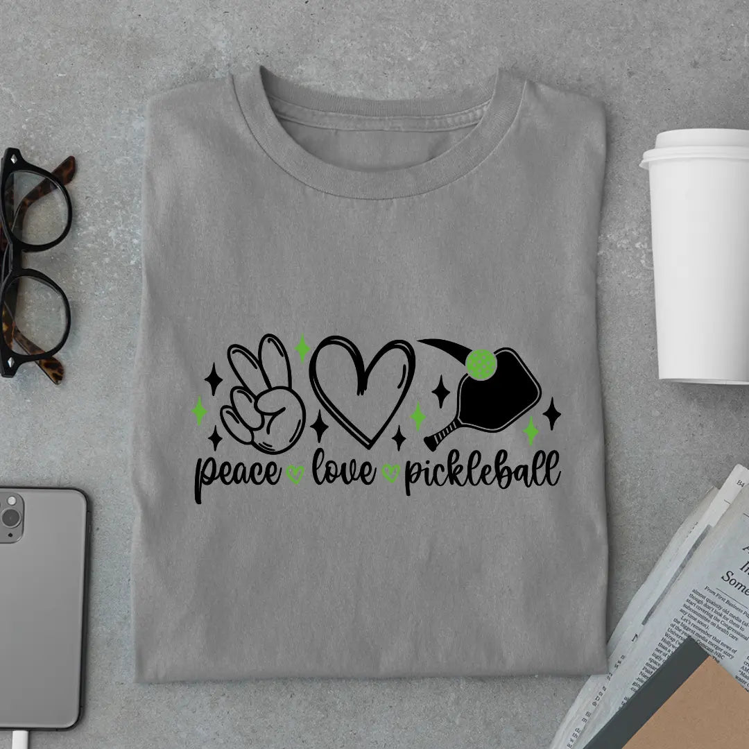 Peace Love Pickleball - Pickleball Exclusive Premium T-shirt