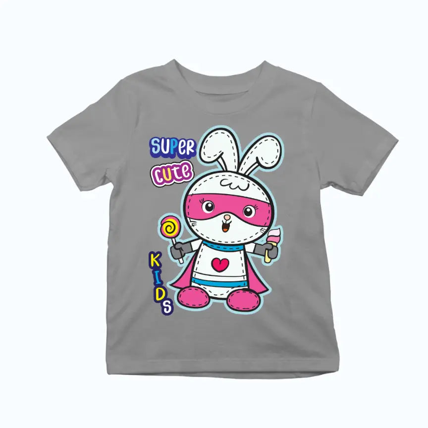 Super Cute Bunny Hero Exclusive T-shirt for Kids