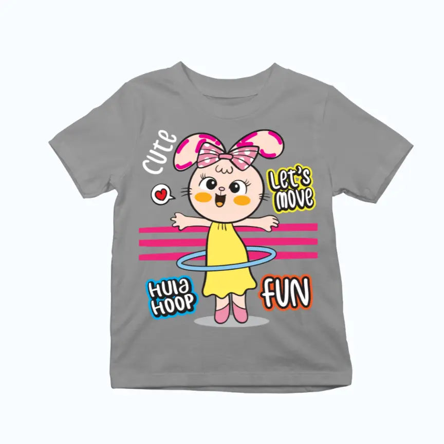 Cute Bunny Hula Hoop Exclusive T-shirt for Kids