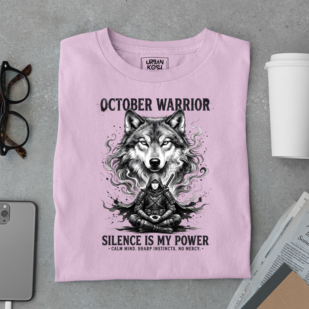 October Warrior Wolf T-Shirt