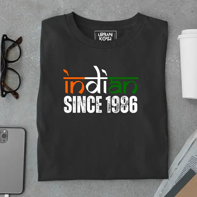 Indian Since 1986 Republic Day Special Premium Unisex Birthday T-shirt