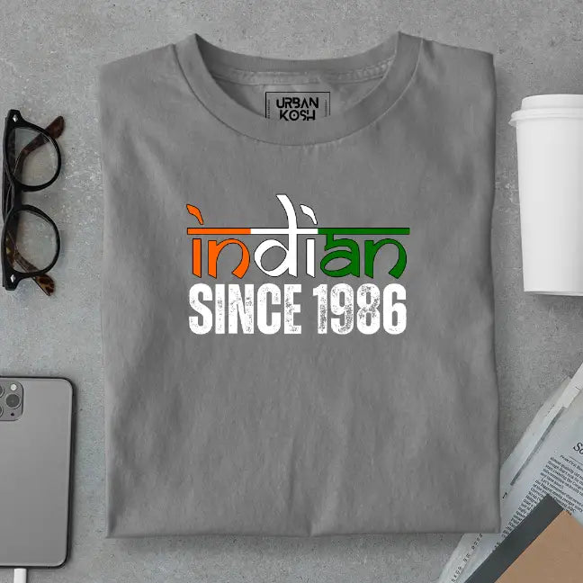 Indian Since 1986 Republic Day Special Premium Unisex Birthday T-shirt