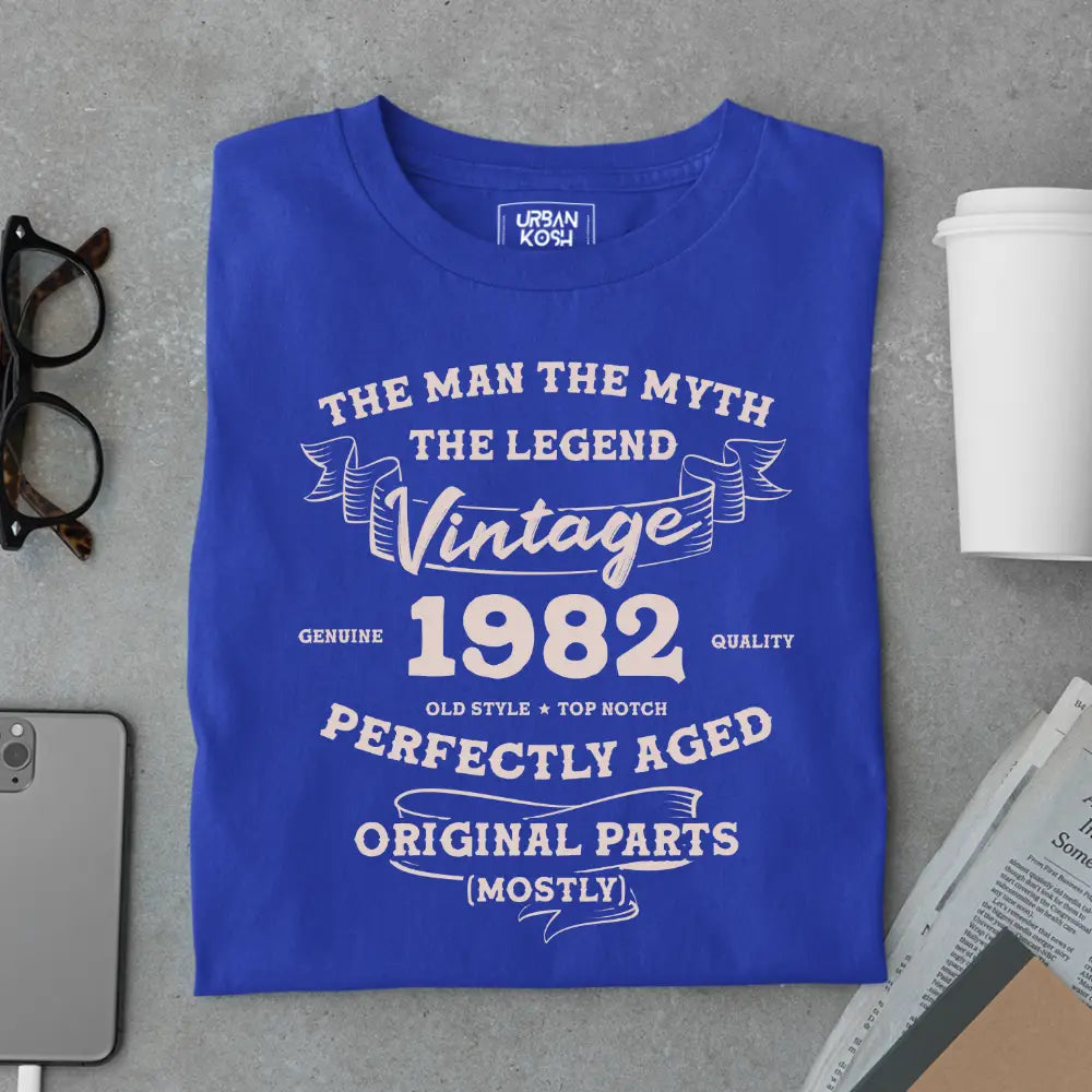 The Man The Myth The Legend Vintage 1982 Exclusive Premium T-Shirt