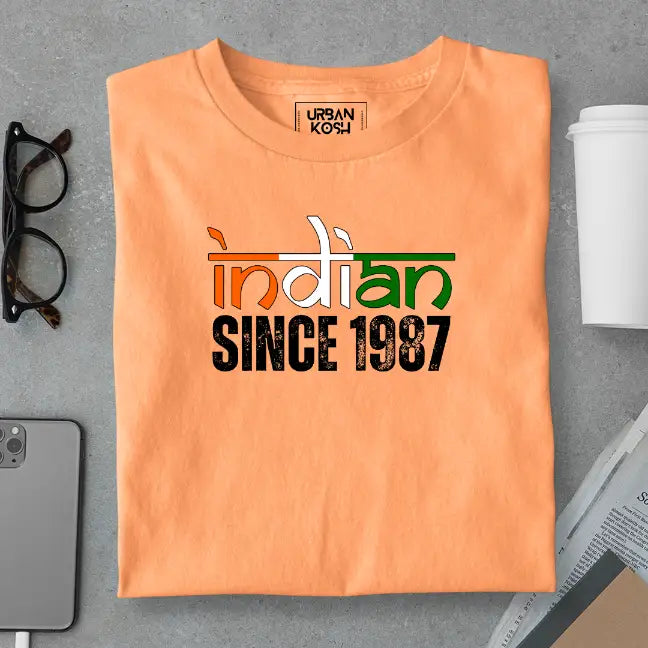 Indian Since 1987 Republic Day Special Premium Unisex Birthday T-shirt