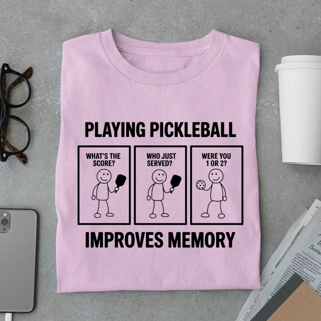 Playing Pickleball Improves Memory - Pickleball Exclusive Premium T-shirt
