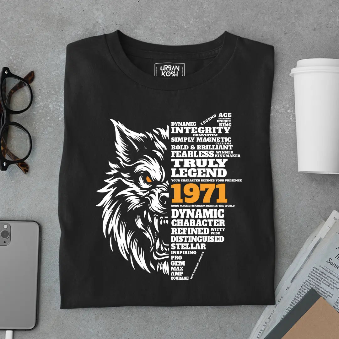 Wolf Born in 1971 Truly Legend Premium Unisex T-Shirt