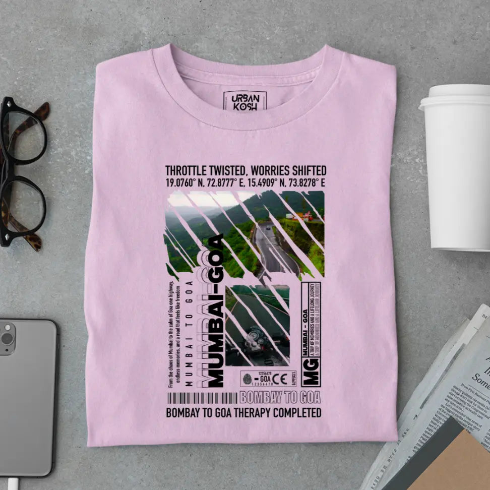 Mumbai to Goa Therapy Completed Premium Exclusive T-Shirt