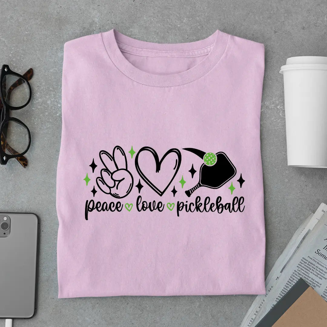 Peace Love Pickleball - Pickleball Exclusive Premium T-shirt