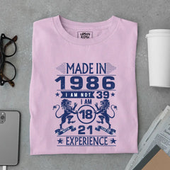 Made in 1986 – I’m 18 with 21 Years of Experience Premium Birthday T-Shirt