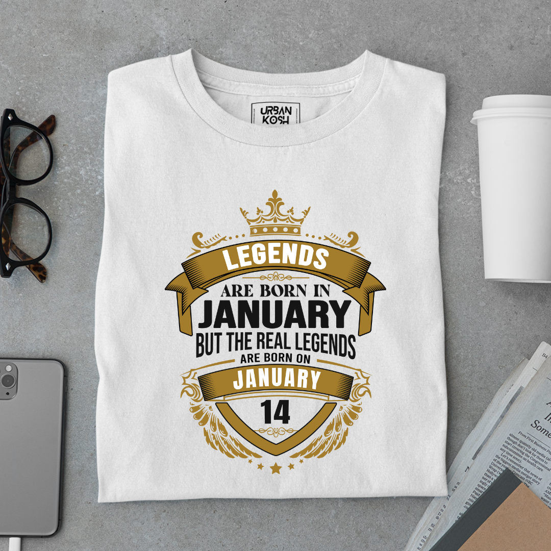 The Real Legends Are Born on January 14 T-Shirt