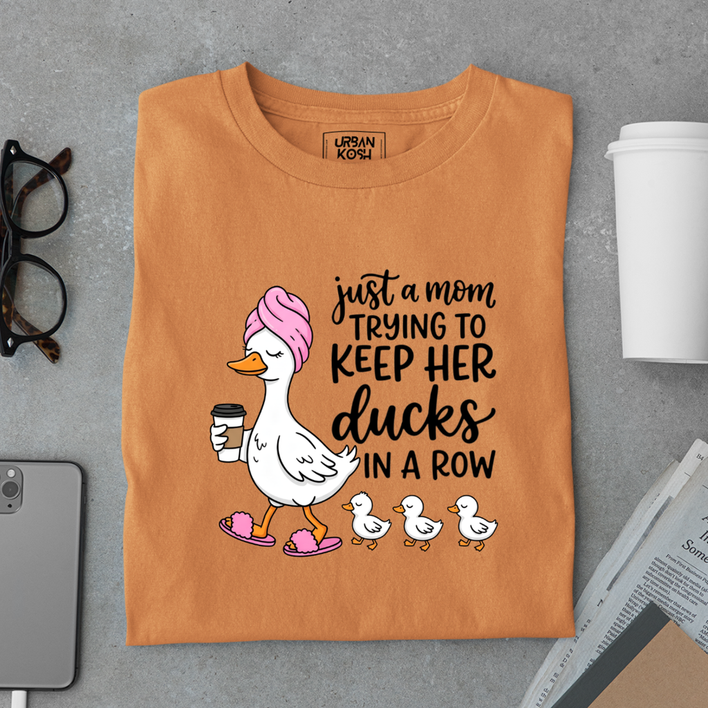 Just a Mom Trying to Keep Her Ducks In a Row - Mother's Day Special Premium T-Shirt