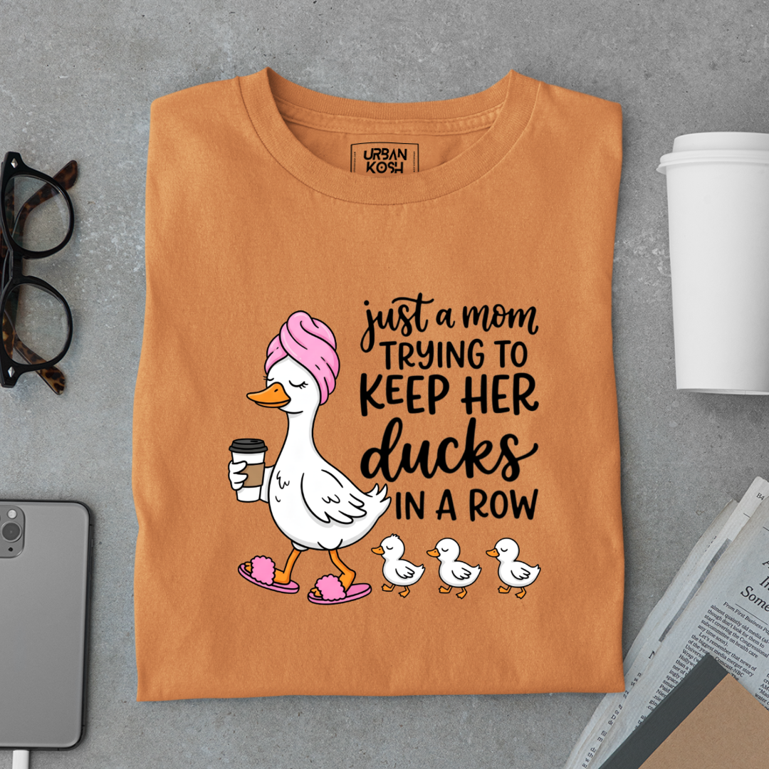 Just a Mom Trying to Keep Her Ducks In a Row - Mother's Day Special Premium T-Shirt