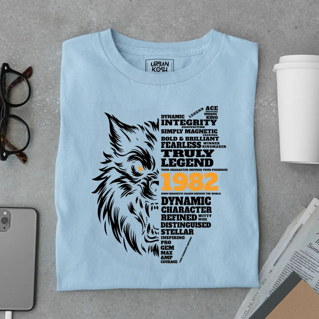 Wolf Born in 1982 Truly Legend Premium Unisex T-Shirt