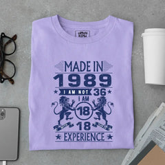 Made in 1989 – I’m 18 with 18 Years of Experience Premium Birthday T-Shirt