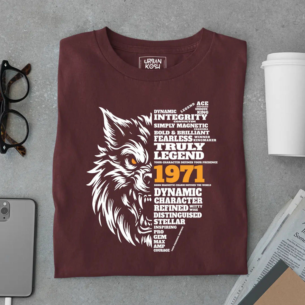 Wolf Born in 1971 Truly Legend Premium Unisex T-Shirt