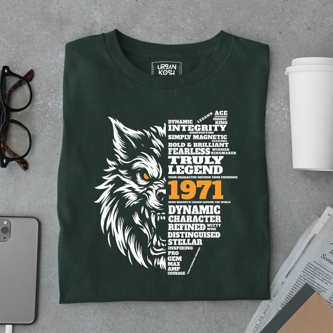 Wolf Born in 1971 Truly Legend Premium Unisex T-Shirt