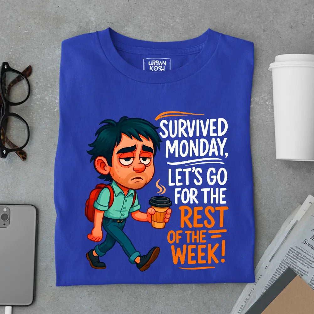Survived Monday, Let's Go for the Rest of the Week Exclusive Premium T-Shirt for Men