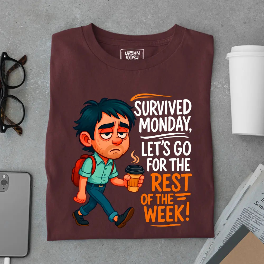 Survived Monday, Let's Go for the Rest of the Week Exclusive Premium T-Shirt for Men