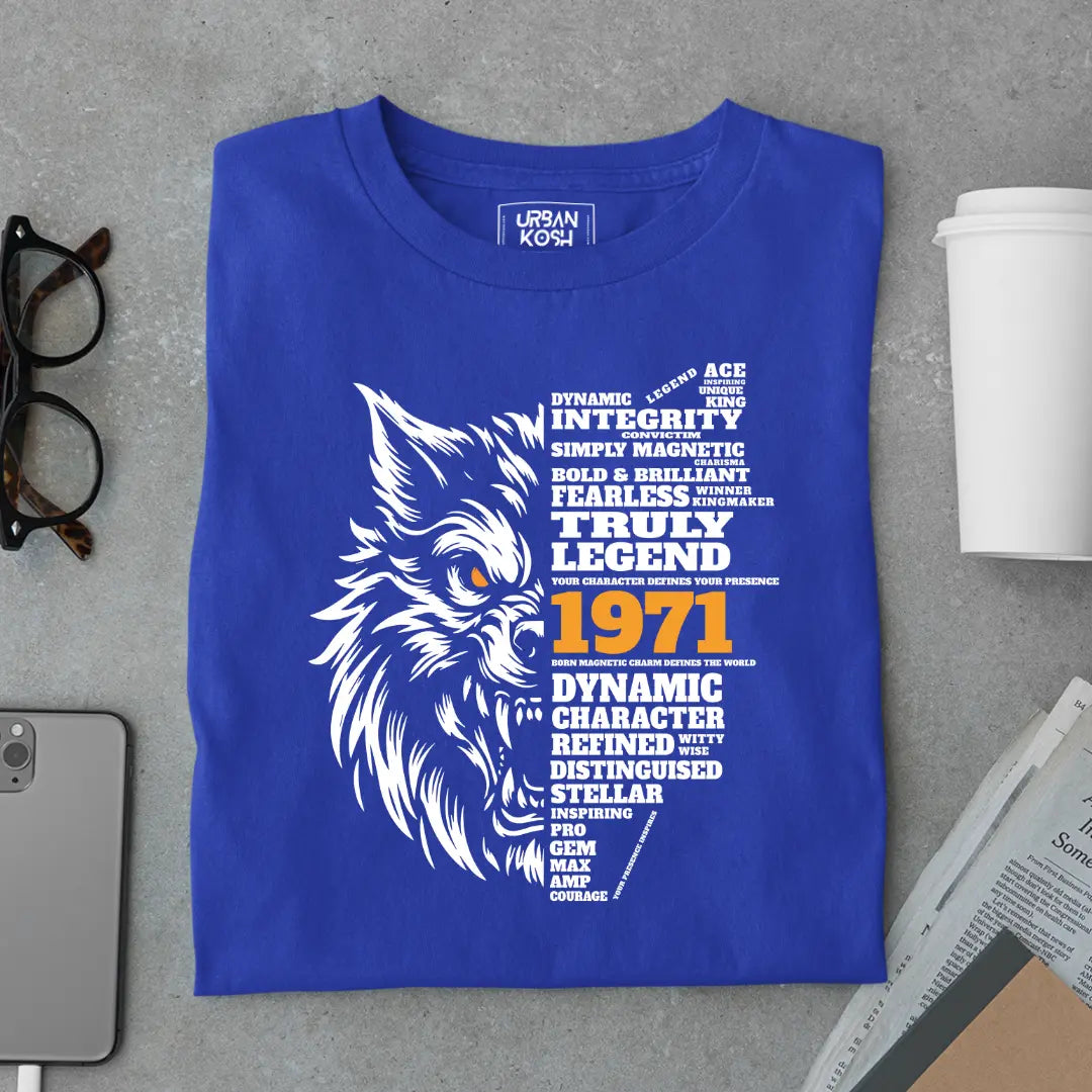 Wolf Born in 1971 Truly Legend Premium Unisex T-Shirt