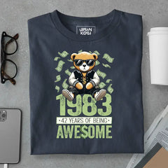 Teddy 1983, 42 Years of Being Awesome Premium Birthday T-Shirt