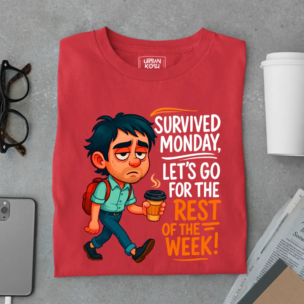 Survived Monday, Let's Go for the Rest of the Week Exclusive Premium T-Shirt for Men