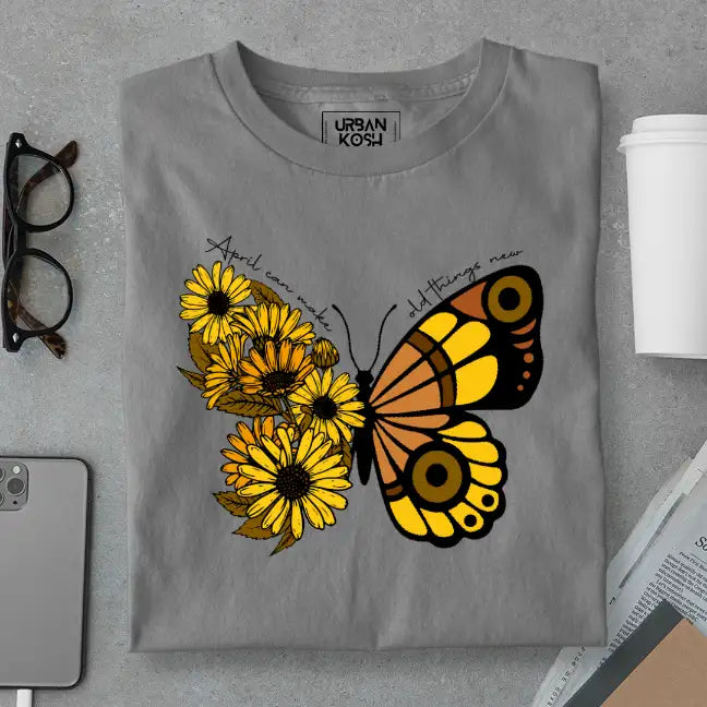 Butterfly of April Exclusive Premium Birthday T-Shirt for Women