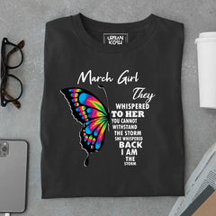 March Girl Exclusive Premium Birthday T-shirt for Women