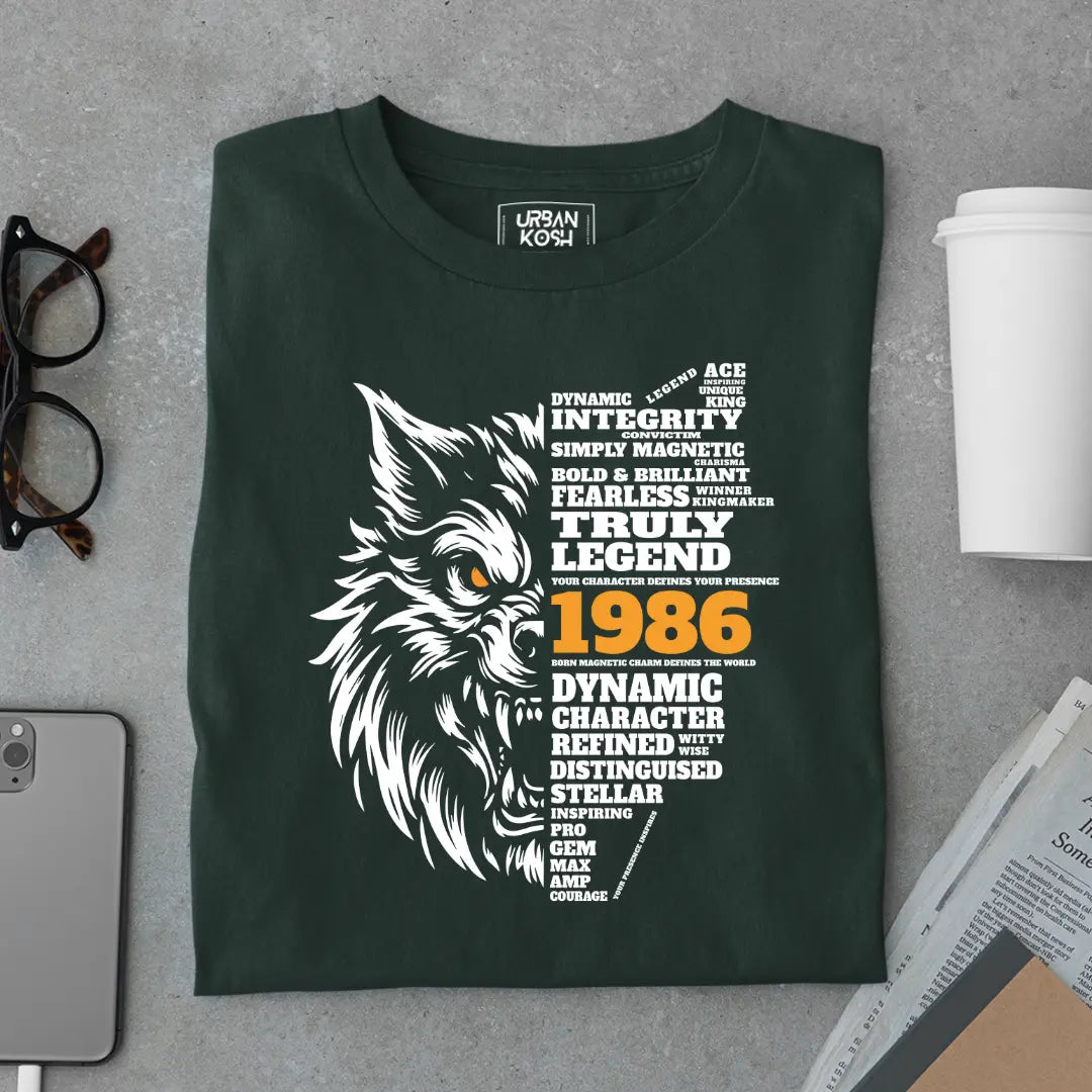 Wolf Born in 1986 Truly Legend Premium Unisex T-Shirt