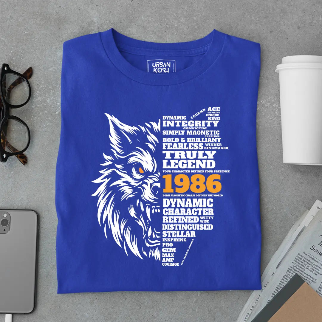 Wolf Born in 1986 Truly Legend Premium Unisex T-Shirt