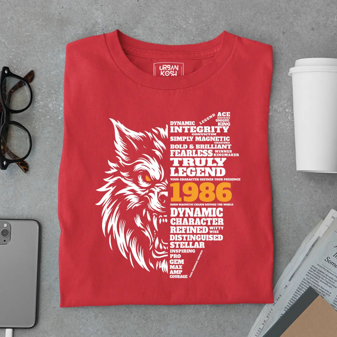Wolf Born in 1986 Truly Legend Premium Unisex T-Shirt