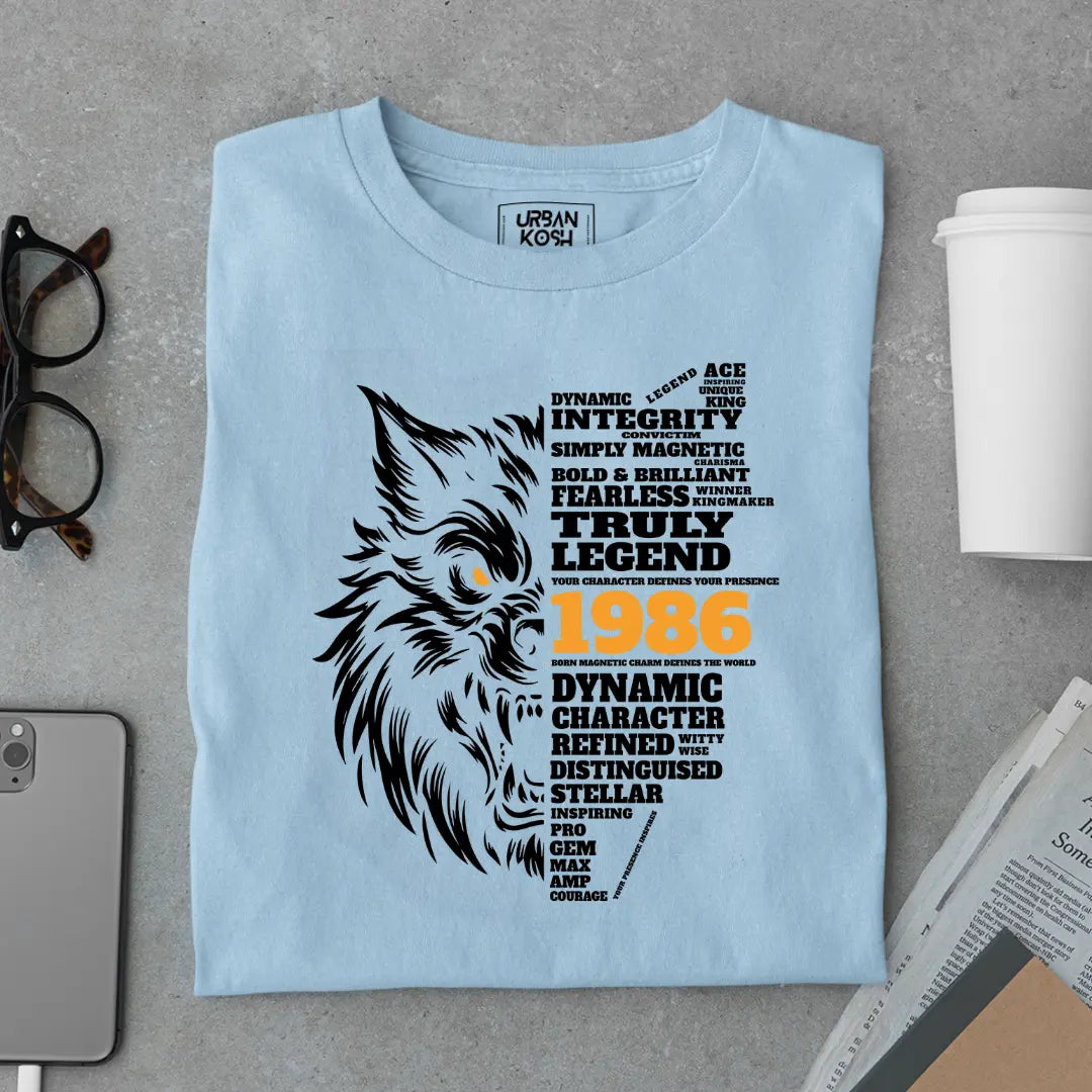 Wolf Born in 1986 Truly Legend Premium Unisex T-Shirt