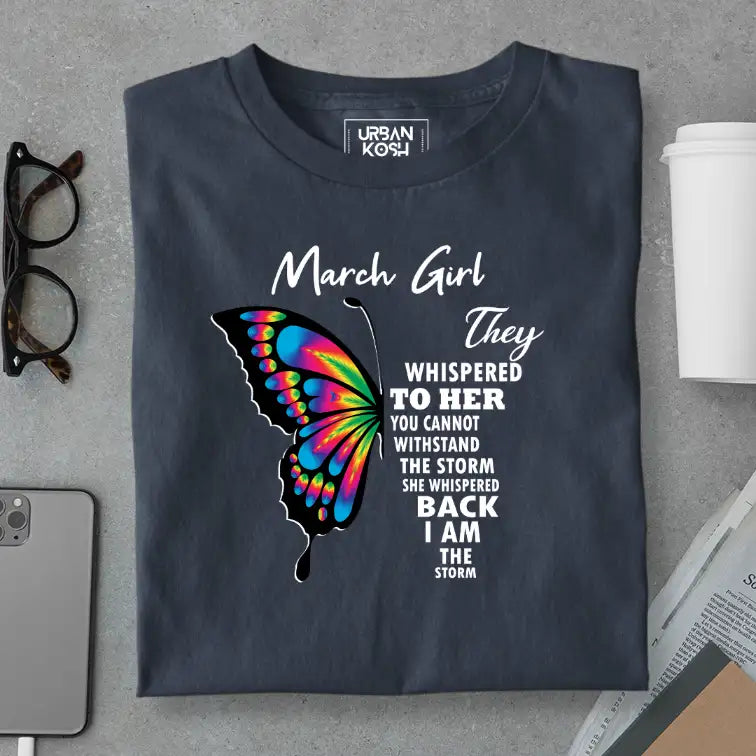 March Girl Exclusive Premium Birthday T-shirt for Women