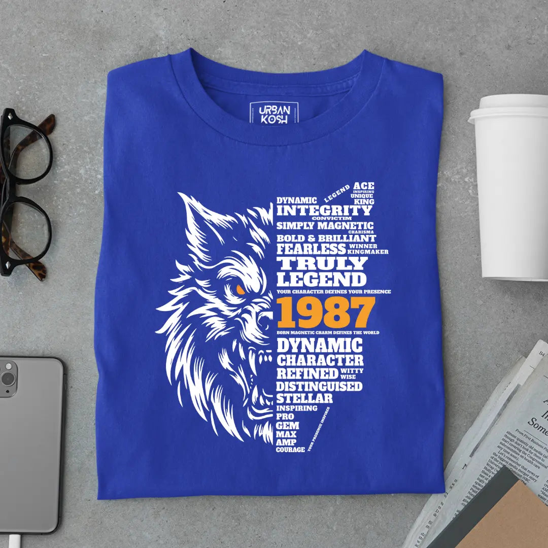 Wolf Born in 1987 Truly Legend Premium Unisex T-Shirt