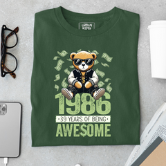 Teddy 1986, 39 Years of Being Awesome Premium Birthday T-Shirt