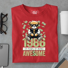 Teddy 1986, 39 Years of Being Awesome Premium Birthday T-Shirt