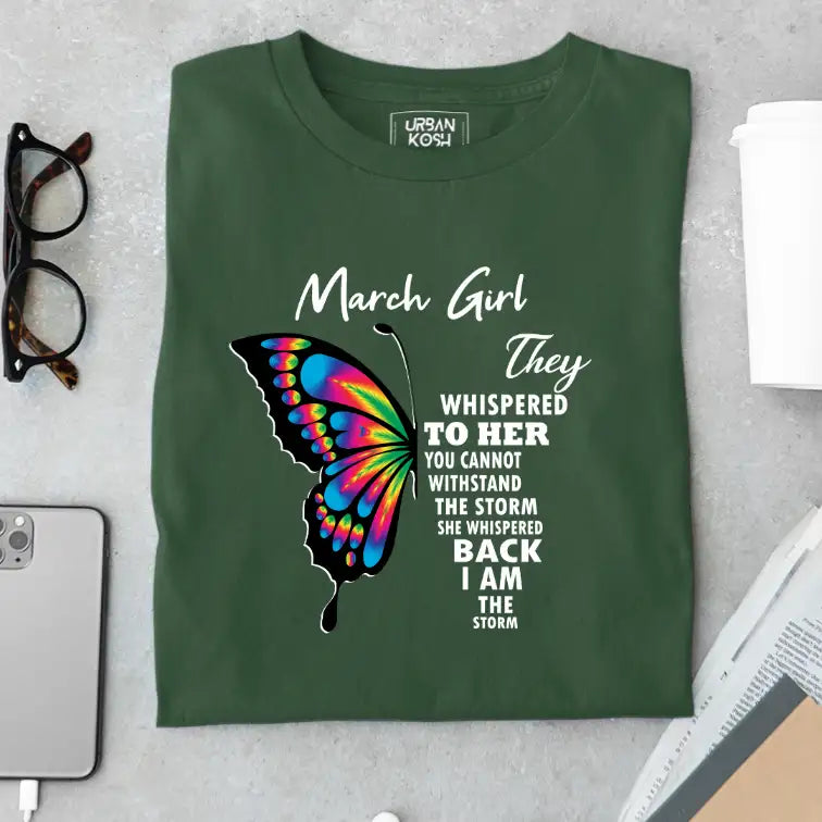 March Girl Exclusive Premium Birthday T-shirt for Women