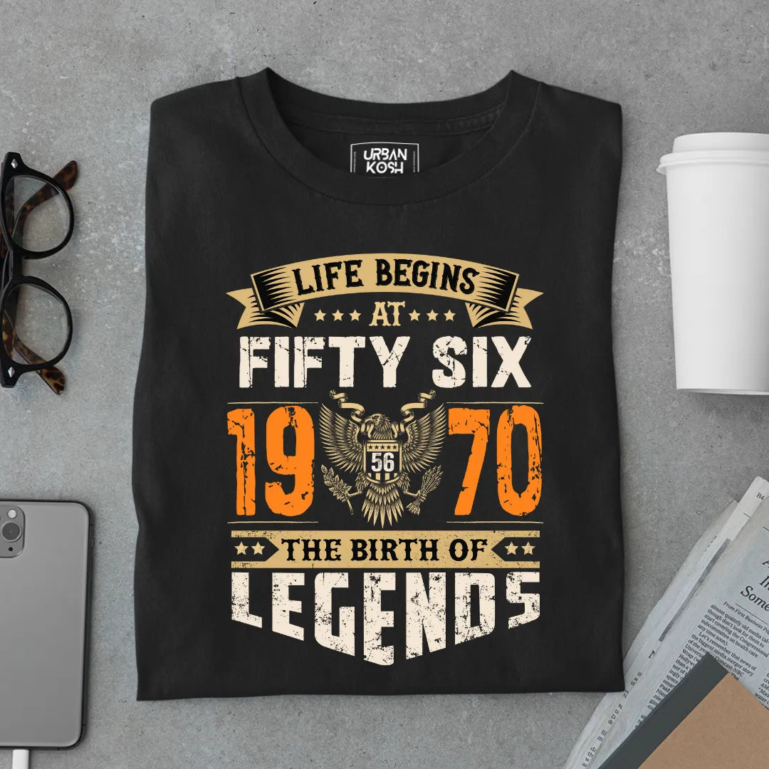 Life Begins at 56, 1970 The Birth of Legends Premium T-shirt