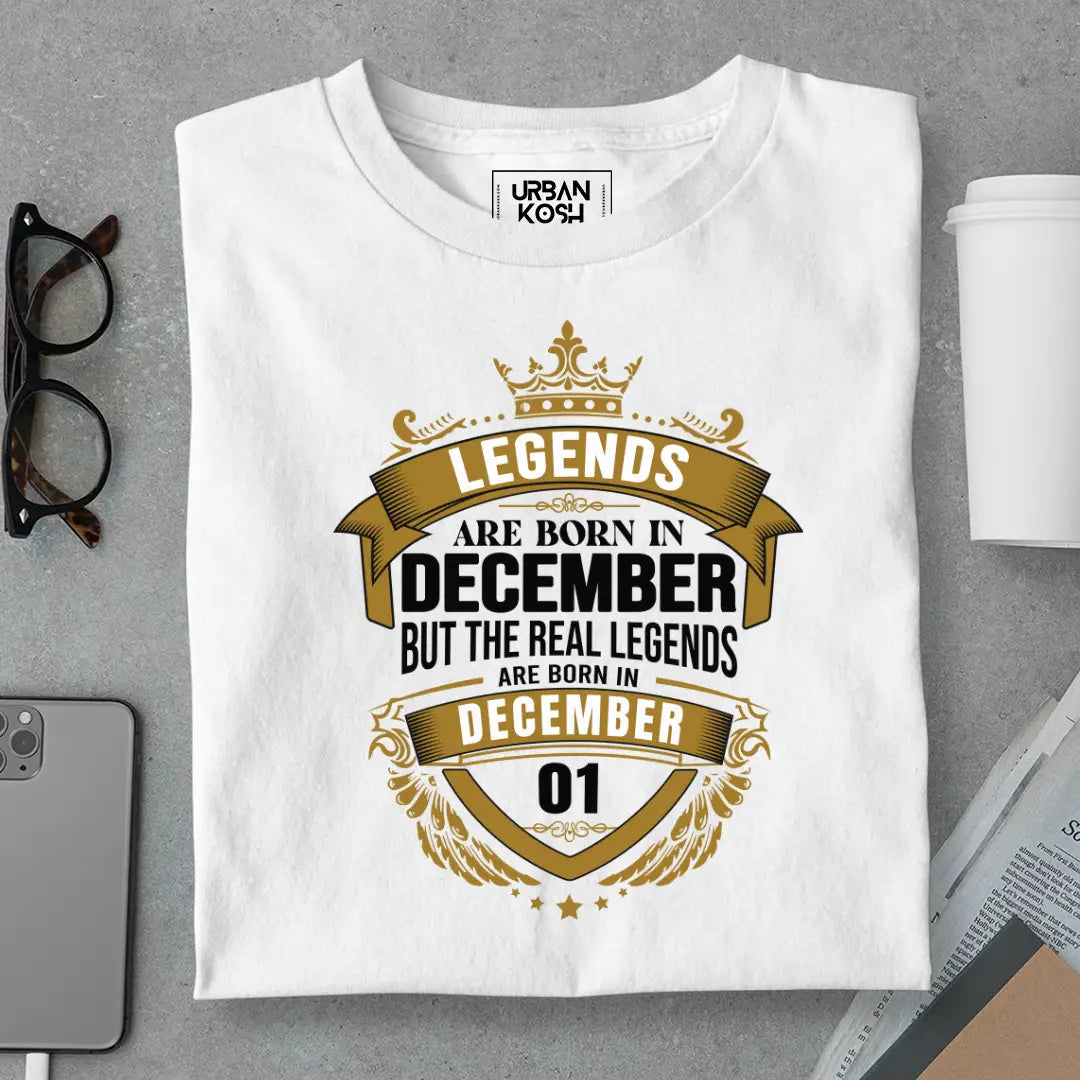 The Real Legends Are Born in December 01 T-Shirt