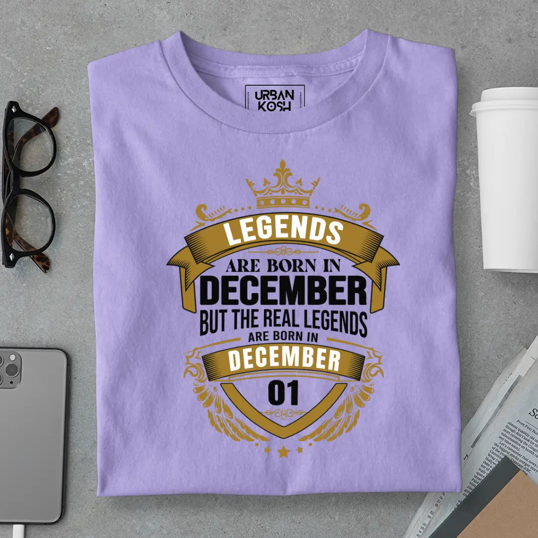 The Real Legends Are Born in December 01 T-Shirt